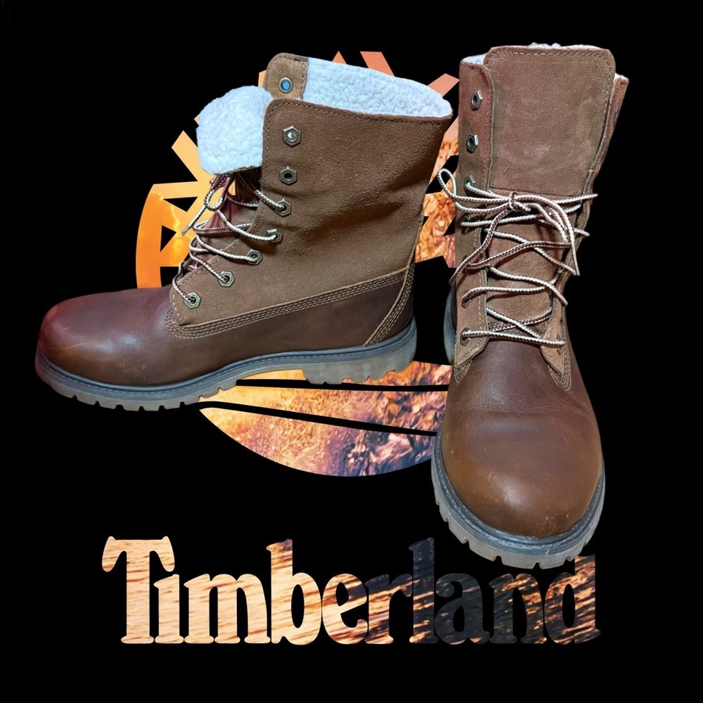 Timberland Teddy Fleece Fold Down Boot, the Wheat Nubuck color, model A3540​ US8